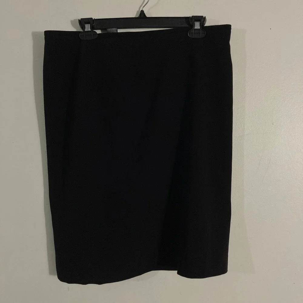 Unbranded Black Pencil Skirt Womens Size 12 Knee Length Professional Office Wear